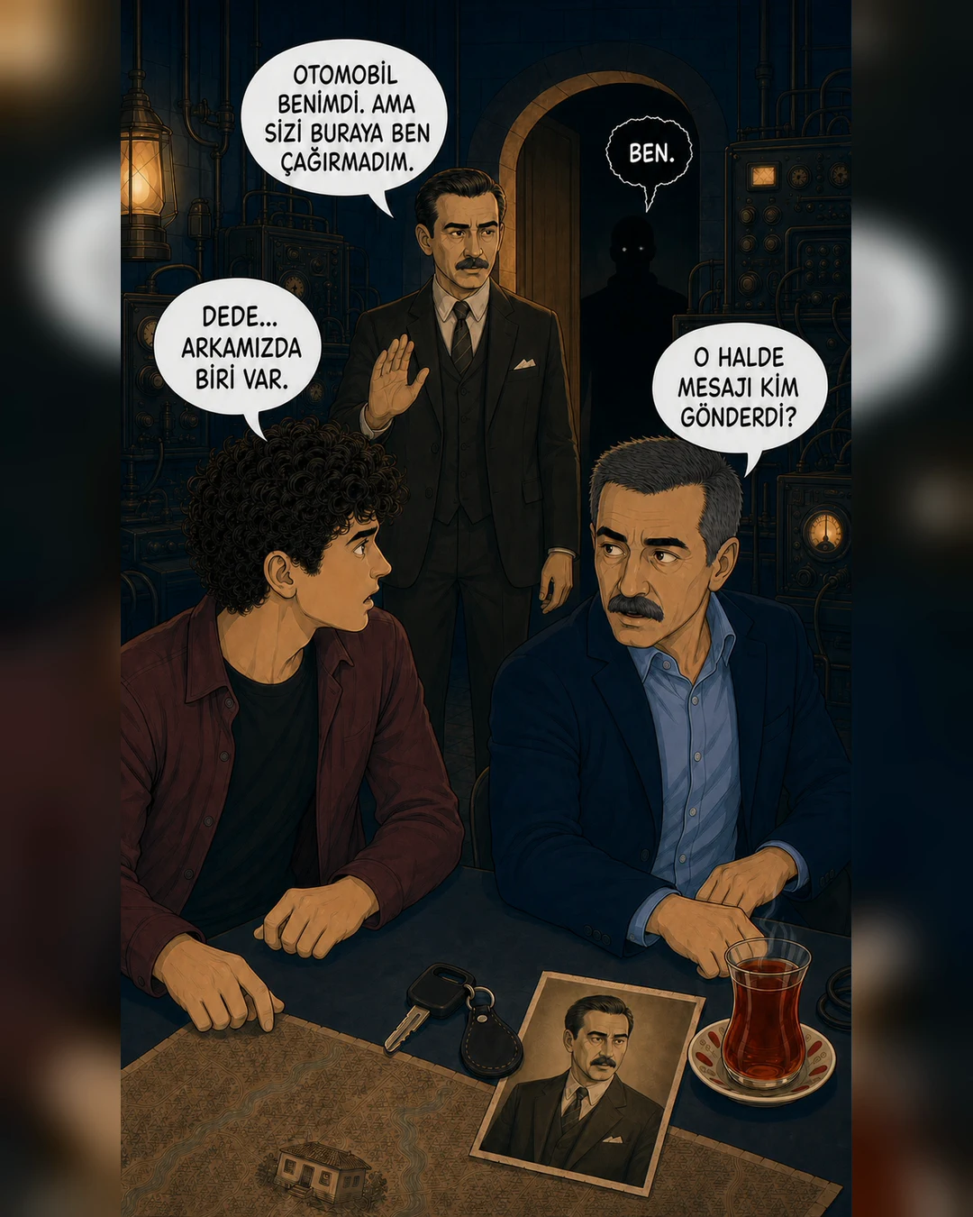 Kayıp sahaf çağrıyı kendisinin yapmadığını söylerken karanlıkta ikinci bir kişi beliriyor.