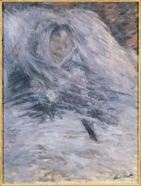 Claude Monet'nin Camille Monet'yi ölüm döşeğinde betimlediği 1879 tarihli yağlıboya tablo