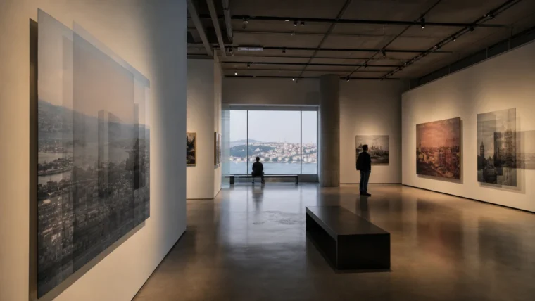 İstanbul Modern'de kentin görüntülerini ve hayali mekânları bir araya getiren sergi salonu